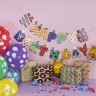 Шар (12''/30 см) Белые точки, Ассорти, пастель, 5 ст - в магазине «ШарикClub»