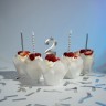 Свеча Цифра, 4 Грани, Серебро, Металлик, 4,2*6 + 4,5 см, с держат. - в магазине «ШарикClub»