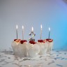 Свеча Цифра, 4 Грани, Серебро, Металлик, 4,2*6 + 4,5 см, с держат. - в магазине «ШарикClub»