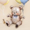 Шар (30''/76 см) Фигура 3D, Мишка на День Рождения - в магазине «ШарикClub»