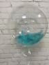 Шар (18''/46 см) Сфера 3D, Deco Bubble, с перьями на выбор - в магазине «ШарикClub»