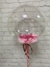 Шар (18''/46 см) Сфера 3D, Deco Bubble, с перьями на выбор - в магазине «ШарикClub»