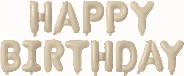 Набор шаров-букв (16''/41 см) Мини-Надпись "Happy Birthday", Карамель - в магазине «ШарикClub»