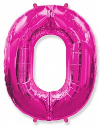 Шар (40''/102 см) Цифра, 0, Фуше
