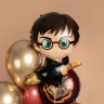 Шар (27''/69 см) Фигура, Маленький волшебник на метле - в магазине «ШарикClub»