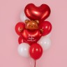 Шар (30''/76 см) Фигура, Мишка с сердцем, Сатин - в магазине «ШарикClub»