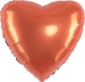 Шар (18''/46 см) Сердце, Оранжевый, Сатин - в магазине «ШарикClub»