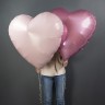 Шар (36''/91 см) Сердце, Пыльная роза - в магазине «ШарикClub»