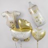 Шар (32''/81 см) Фигура, Бутылочка для малыша, Ванильное золото - в магазине «ШарикClub»
