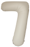 Шар (40''/102 см) Цифра, 7 Slim, Кремовый Латте, Матовый - в магазине «ШарикClub»