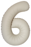 Шар (40''/102 см) Цифра, 6 Slim, Кремовый Латте, Матовый - в магазине «ШарикClub»