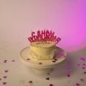 Свечи Буквы С Днем Рождения, на шпажке, Розовый, Металлик, 1,5*2,6 + 3,5 см, с держат. - в магазине «ШарикClub»