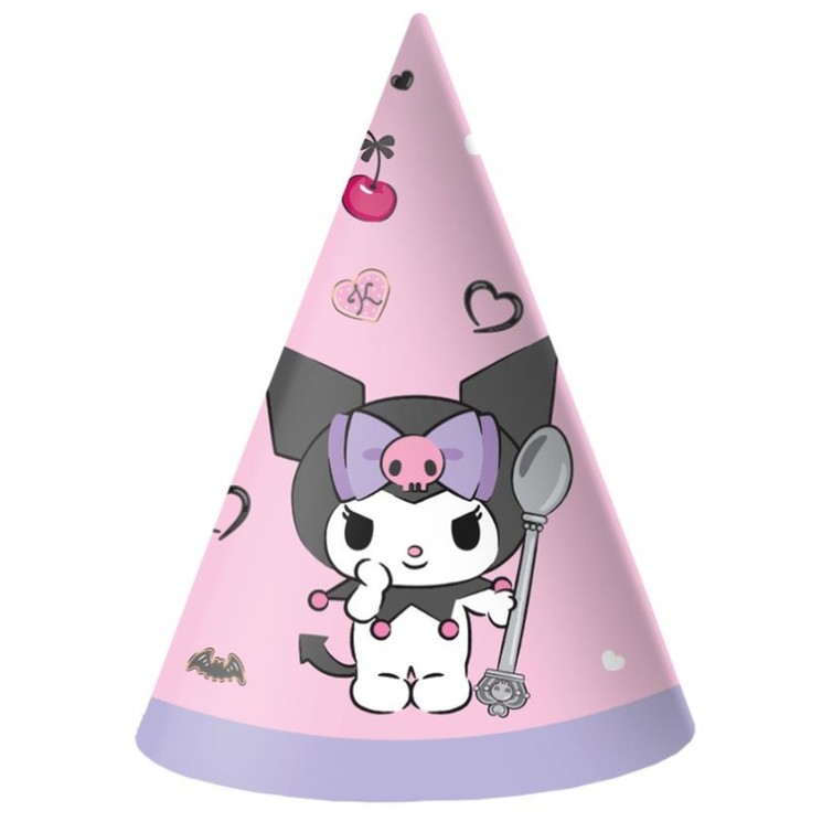Колпаки, Kuromi, 6 шт. - в магазине «ШарикClub»