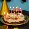 Свечи Буквы Happy Birthday, Яркий микс, 2,5 см, 1 шт. с держат. - в магазине «ШарикClub»