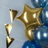 Гирлянда Флажки, 20*30 см*20 шт, 10 м, Золото, Металлик - в магазине «ШарикClub»