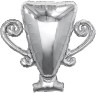 Шар (36''/91 см) Фигура, Кубок Чемпиона, Серебро - в магазине «ШарикClub»