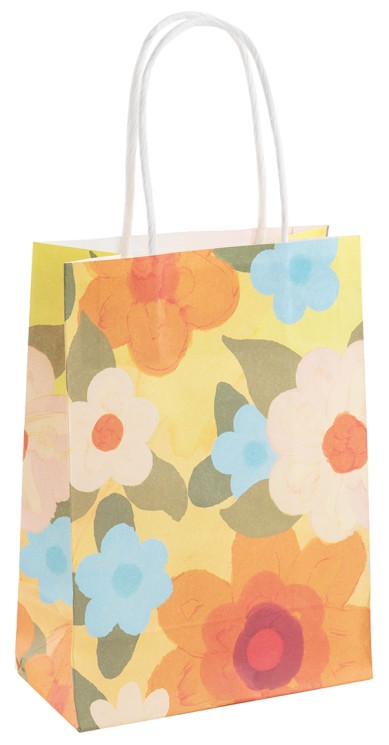Пакет подарочный, Крафт 120гр, Цветочное настроение, Дизайн №4, 21*15*8 см - в магазине «ШарикClub»