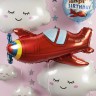 Шар (35''/89 см) Фигура, Самолет, Красный - в магазине «ШарикClub»