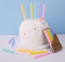 Свечи Зефирная серия, Нежные цвета, Макарунс, 0,7*7 + 3 см, 6 шт. с держат. - в магазине «ШарикClub»