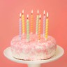 Свечи Зефирная серия, Нежные цвета, Макарунс, 0,7*7 + 3 см, 6 шт. с держат. - в магазине «ШарикClub»