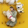 Шар (40''/102 см) Фигура, Мишка со звездочкой, Наше Чудо, Сатин - в магазине «ШарикClub»