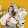 Шар (40''/102 см) Фигура, Мишка со звездочкой, Наше Чудо, Сатин - в магазине «ШарикClub»