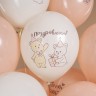 Шар (12''/30 см) Поздравляем! (милые мишки), Ассорти, пастель - в магазине «ШарикClub»