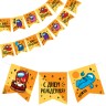 Гирлянда Флажки, Игра Среди Нас, С Днем Рождения!, 300 см - в магазине «ШарикClub»